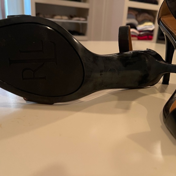 Ralph Lauren strapped heels. Like new. - Picture 3 of 3